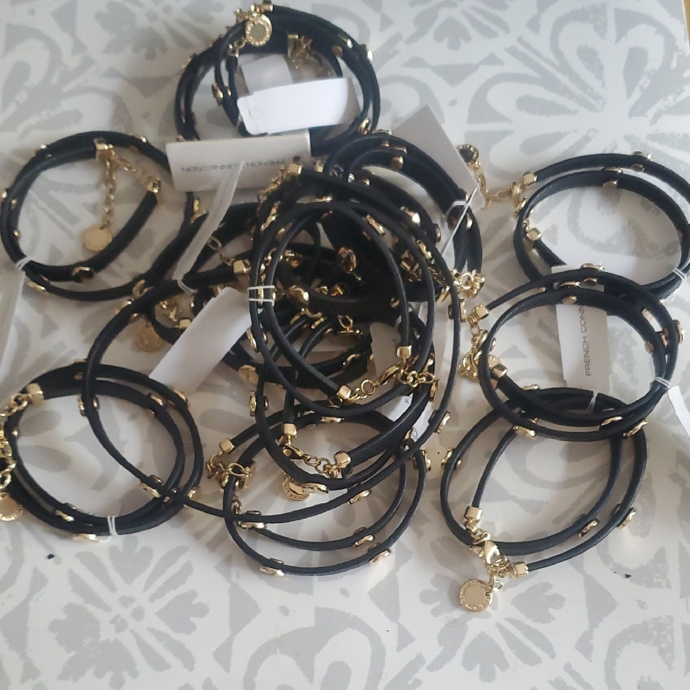15 Pieces French Connection Screw Wrap Bracelet Choker Neckalce